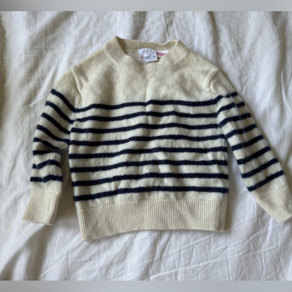 Zara Cozy Cashmere Baby Sweater Striped